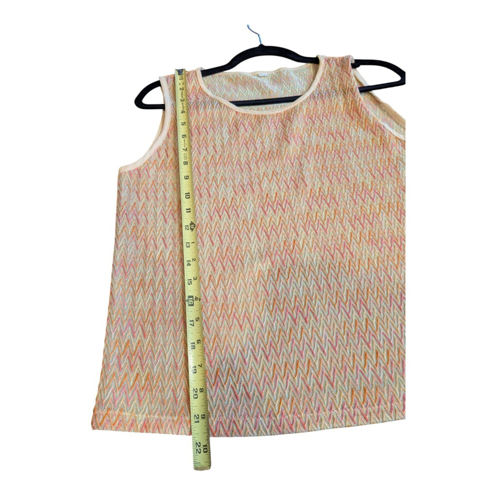 VTG Cordia Collection Pastel Chevron Twin Set 2 Pieces Small/Medium - Picture 5 of 13